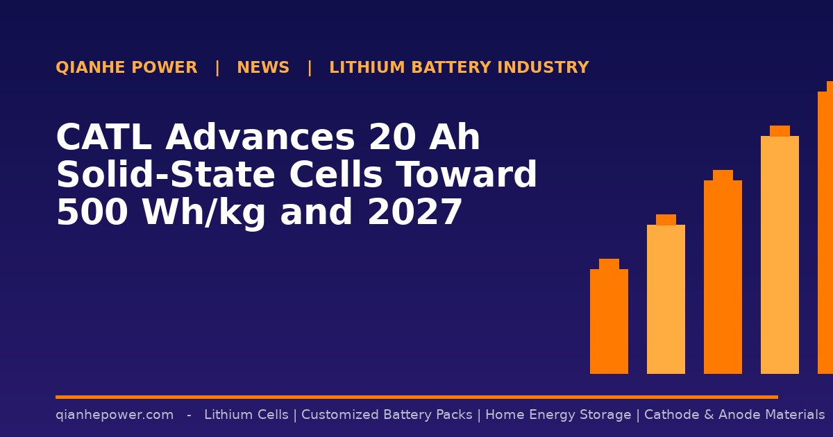 CATL Advances 20 Ah Solid-State Cells Toward 500 Wh/kg and 2027 Pilot Output - Qianhe Power industry news