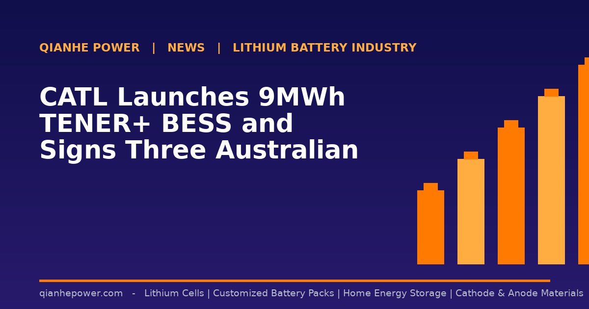 CATL Launches 9MWh TENER+ BESS and Signs Three Australian MoUs - Qianhe Power industry news