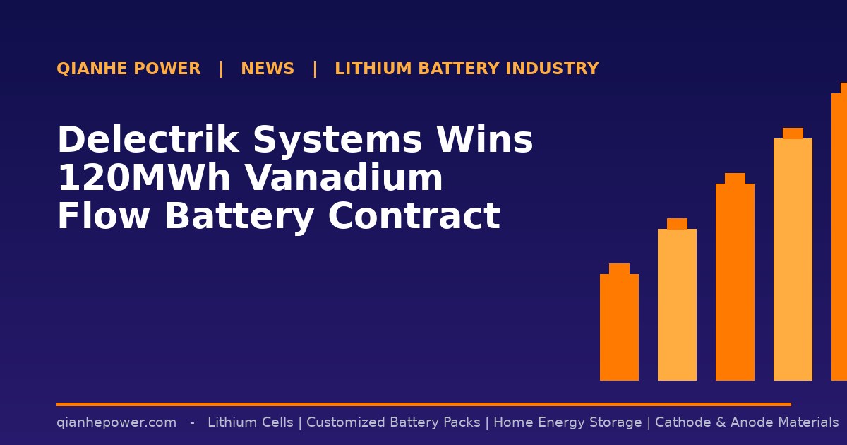 Delectrik Systems Wins 120MWh Vanadium Flow Battery Contract in India - Qianhe Power industry news