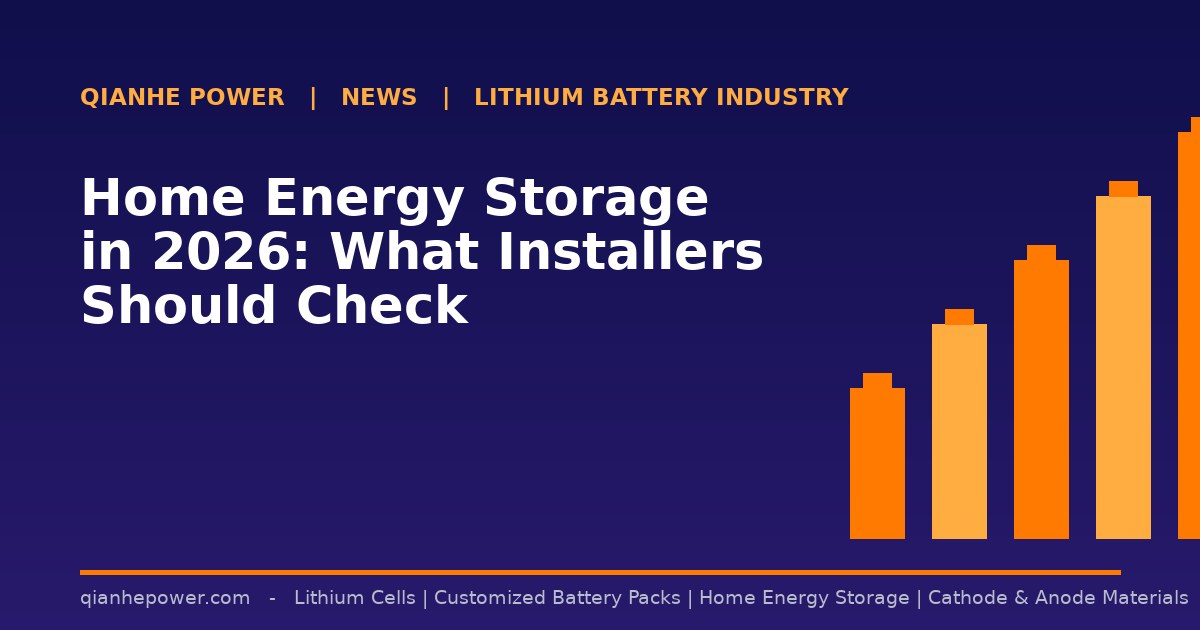 Home Energy Storage in 2026: What Installers Should Check - Qianhe Power industry news