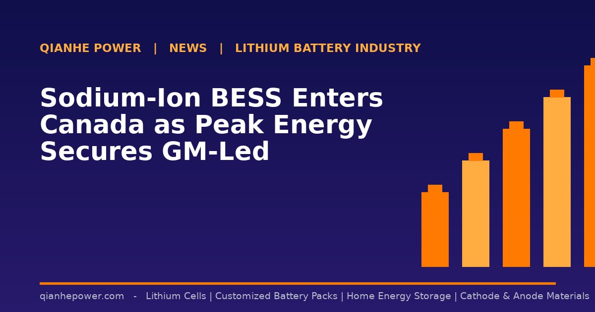 Sodium-Ion BESS Enters Canada as Peak Energy Secures GM-Led Funding - Qianhe Power industry news
